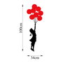 Wallity Banksy - 11 Escultura de pared en Negro y Rojo